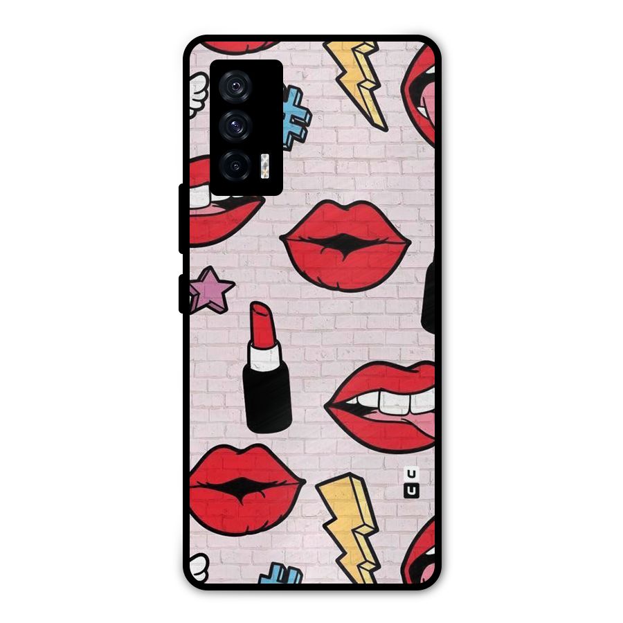 Bold Red Metal Back Case for iQOO 7 5G