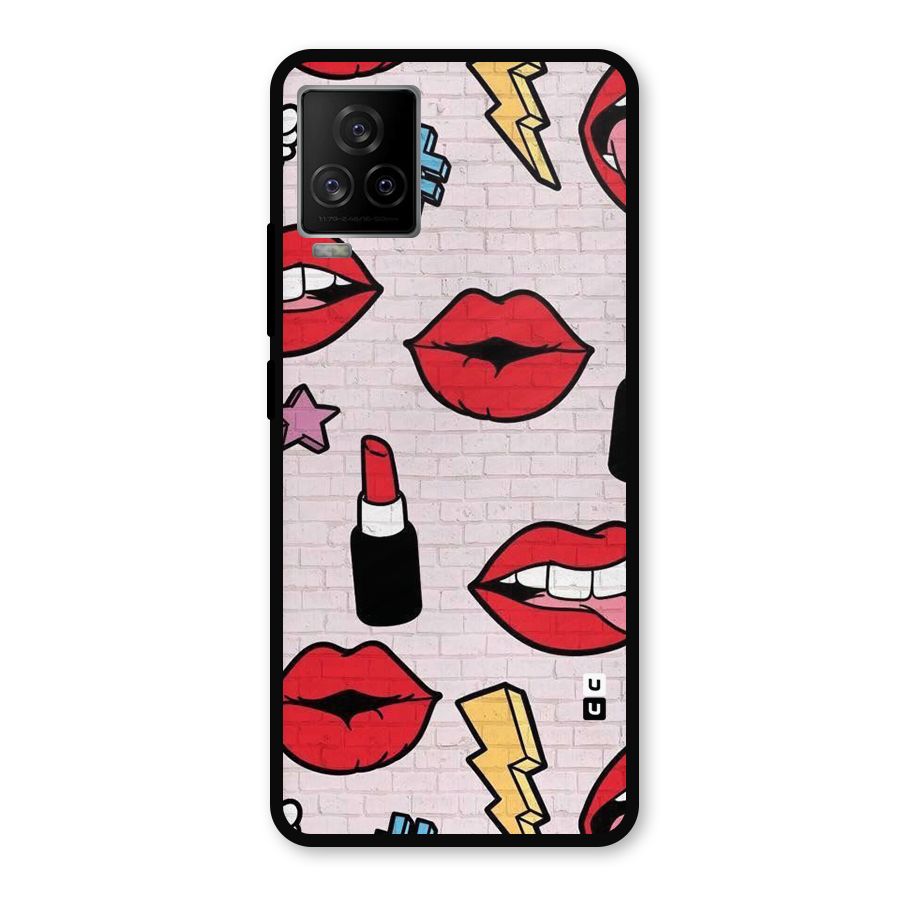 Bold Red Metal Back Case for iQOO 7 Legend 5G