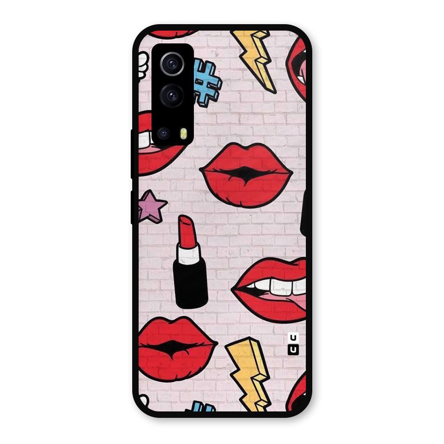 Bold Red Metal Back Case for iQOO Z3