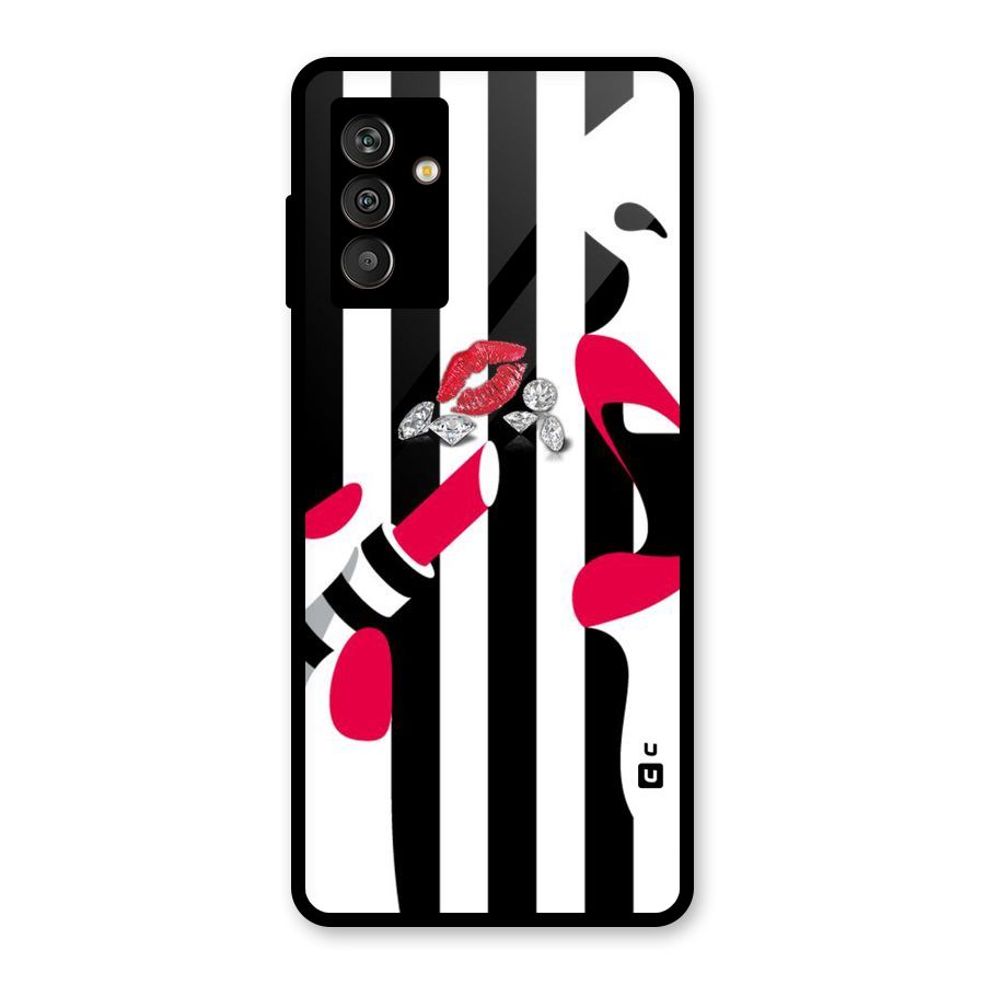 Bold Woman Glass Back Case for Galaxy M13