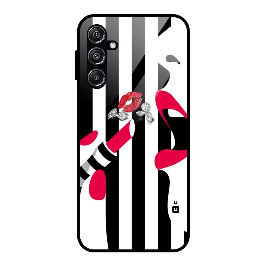 Bold Woman Glass Back Case for Galaxy M34 5G