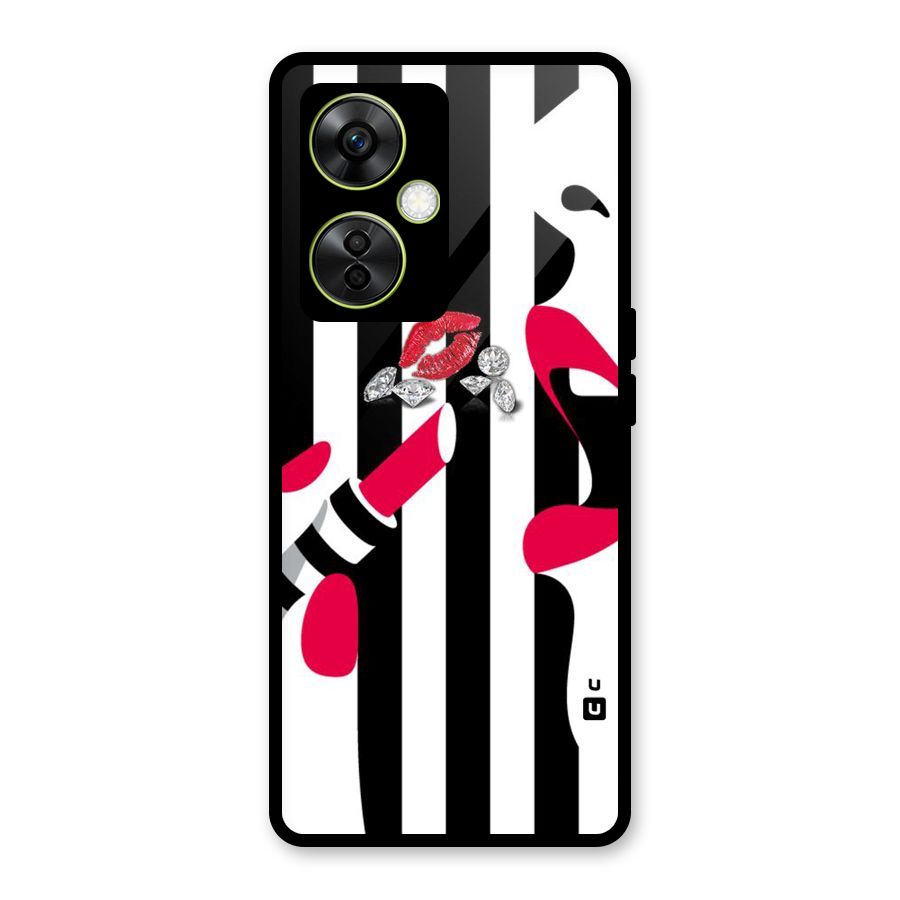 Bold Woman Glass Back Case for OnePlus Nord CE 3 Lite