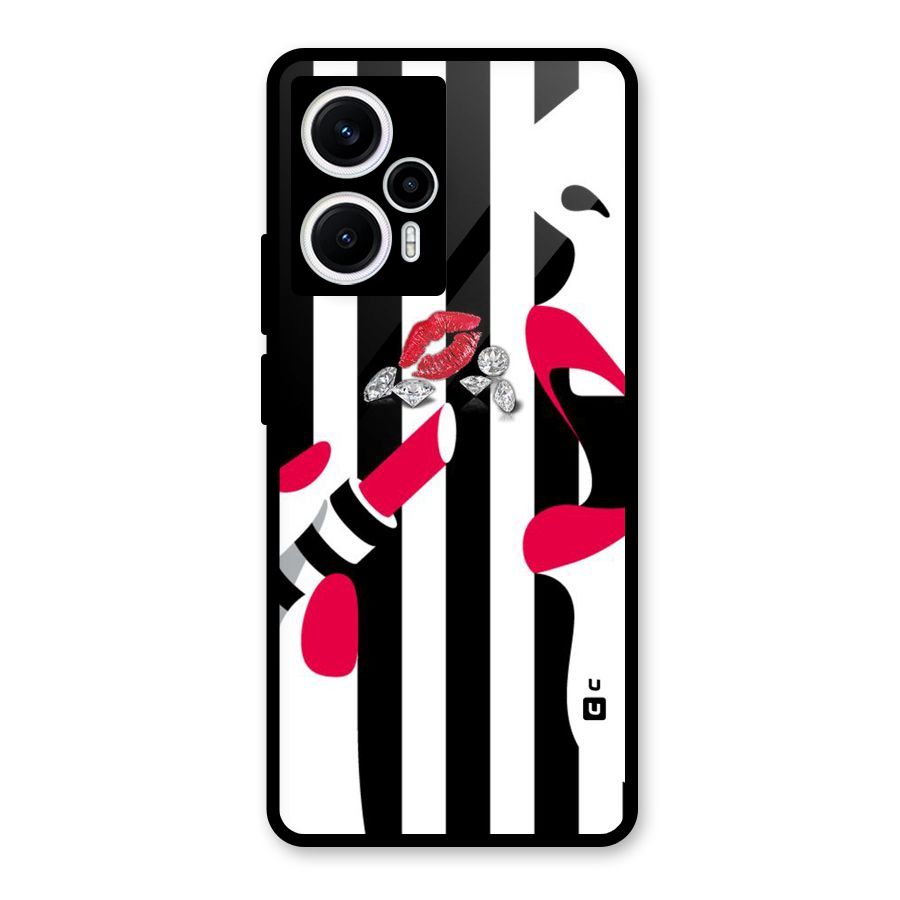 Bold Woman Glass Back Case for Poco F5