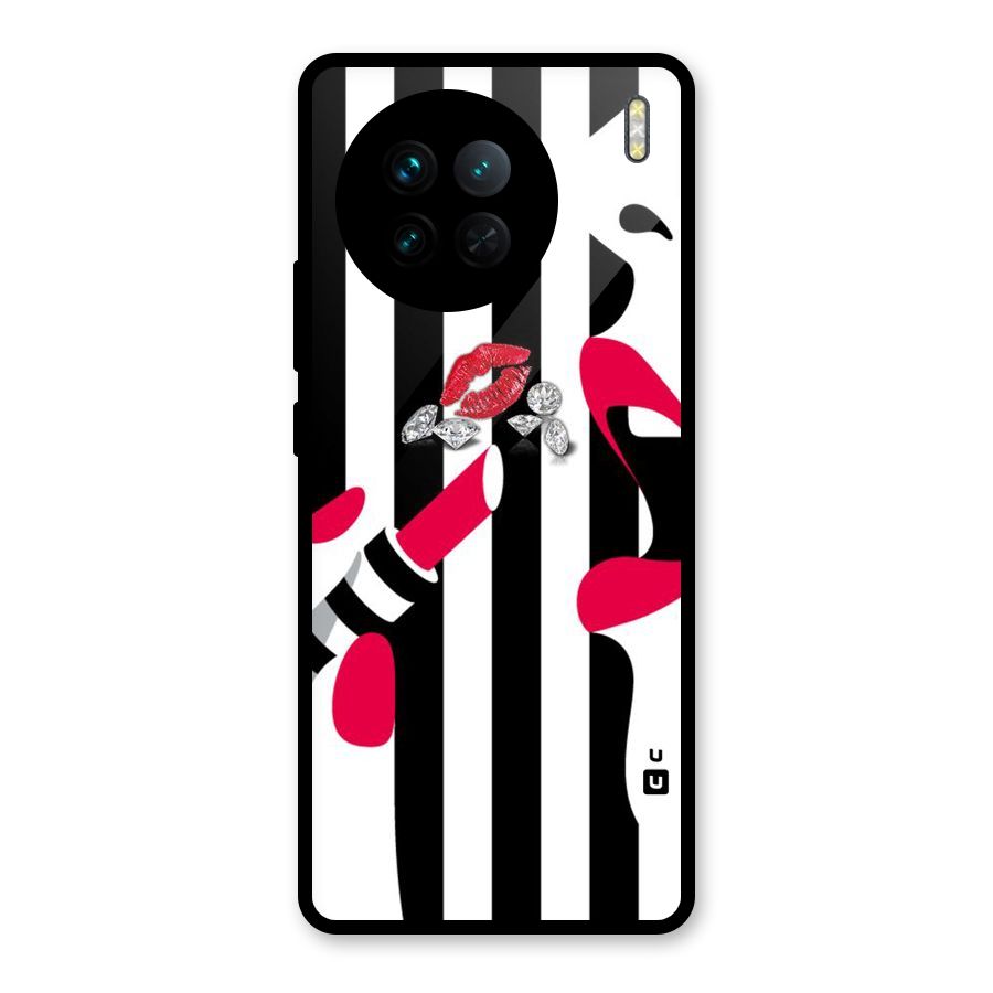 Bold Woman Glass Back Case for Vivo X90