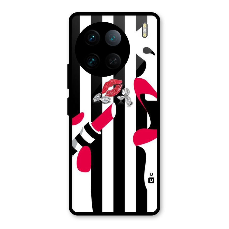Bold Woman Glass Back Case for Vivo X90 Pro