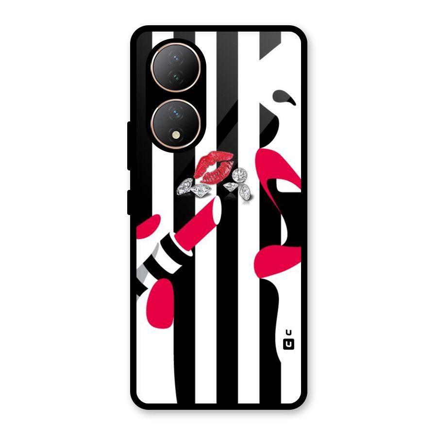 Bold Woman Glass Back Case for Vivo Y100A