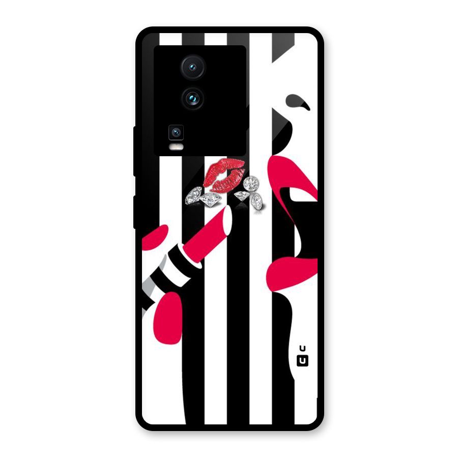 Bold Woman Glass Back Case for Vivo iQOO Neo 7 Pro