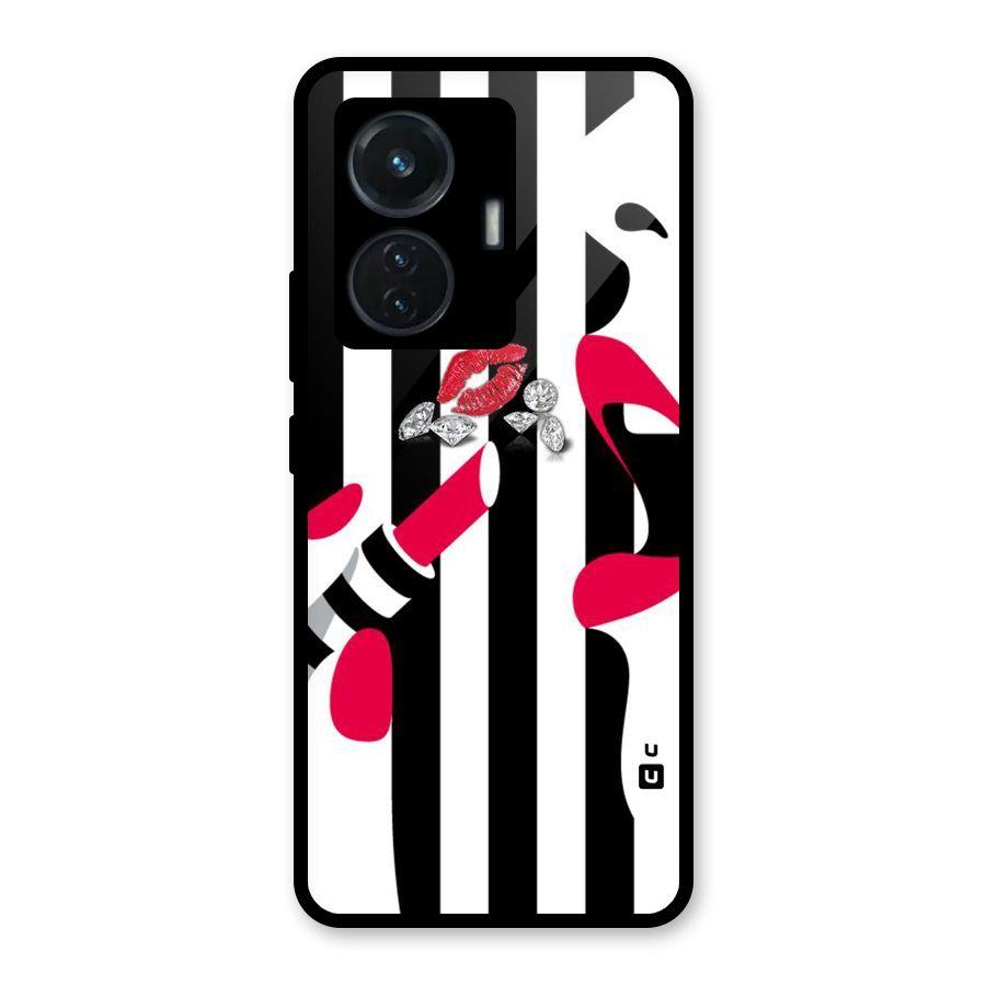 Bold Woman Glass Back Case for iQOO Z6 44W