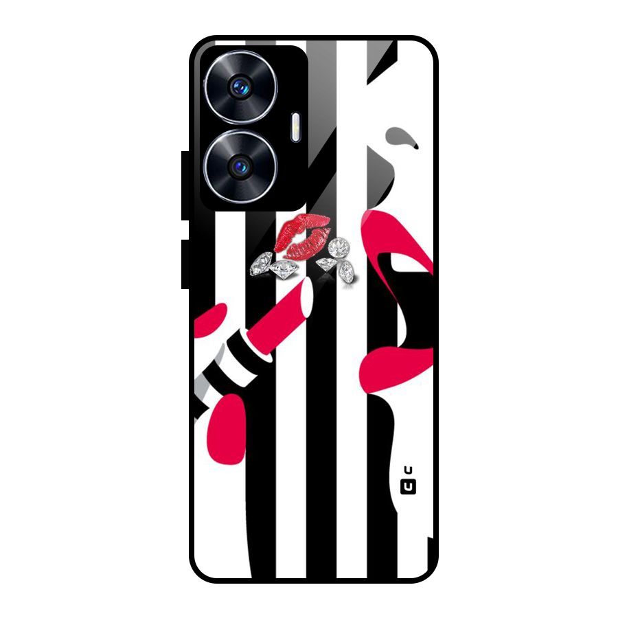 Bold Woman Glass Back Case for realme C55