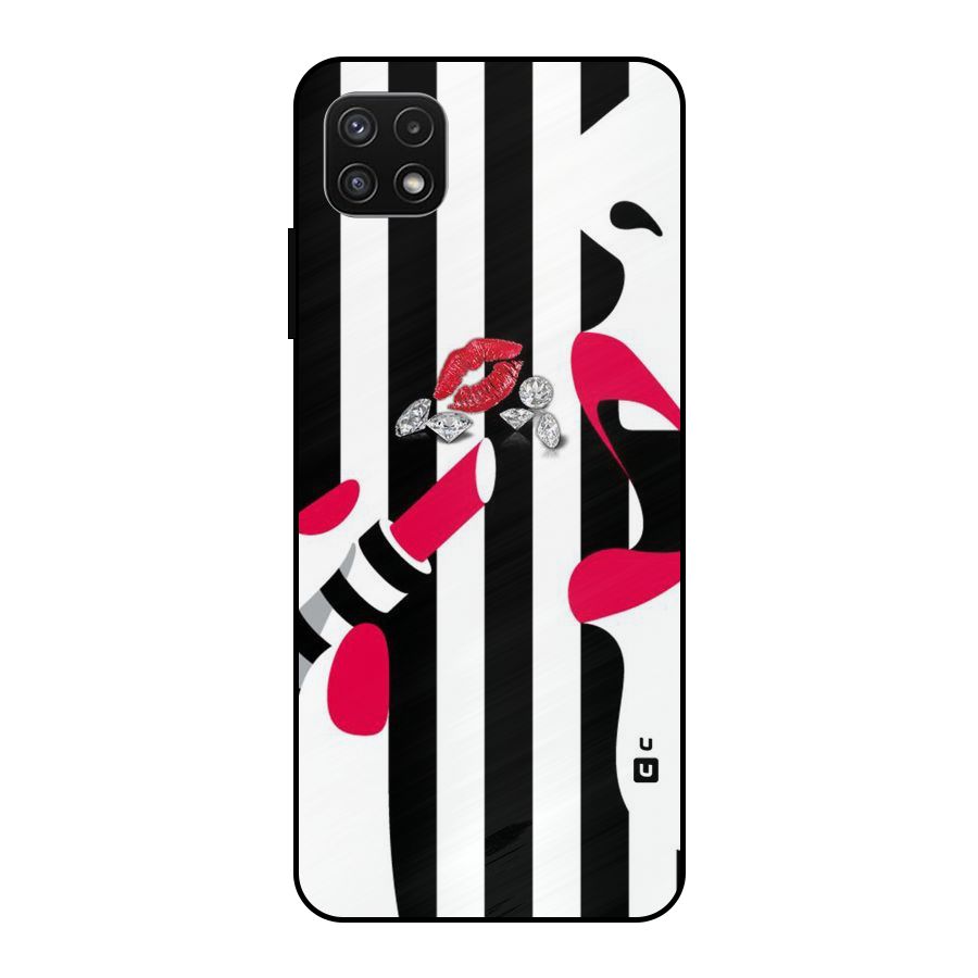 Bold Woman Metal Back Case for Galaxy A22 5G
