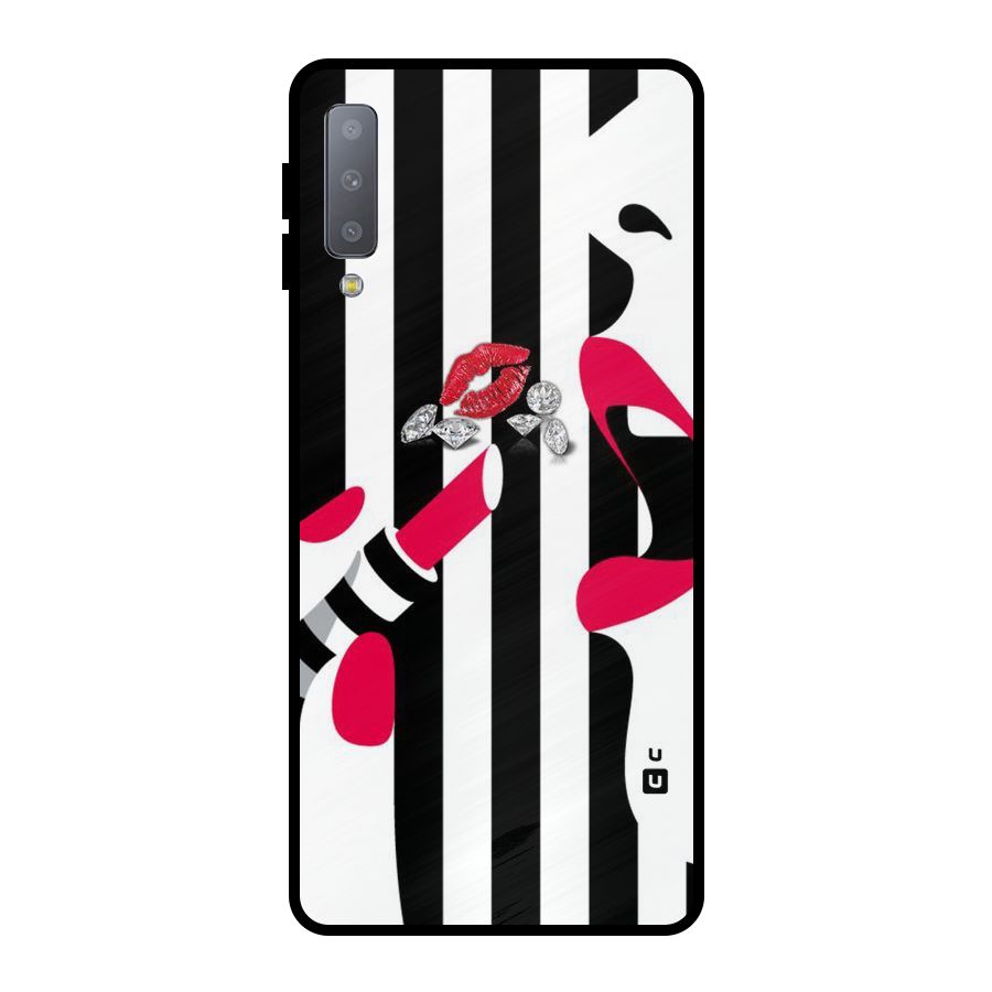 Bold Woman Metal Back Case for Galaxy A7 (2018)