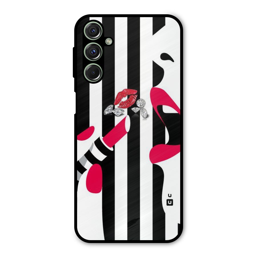 Bold Woman Metal Back Case for Galaxy F34