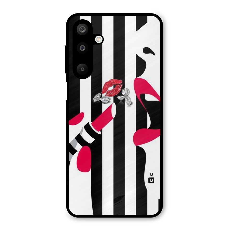 Bold Woman Metal Back Case for Galaxy M16