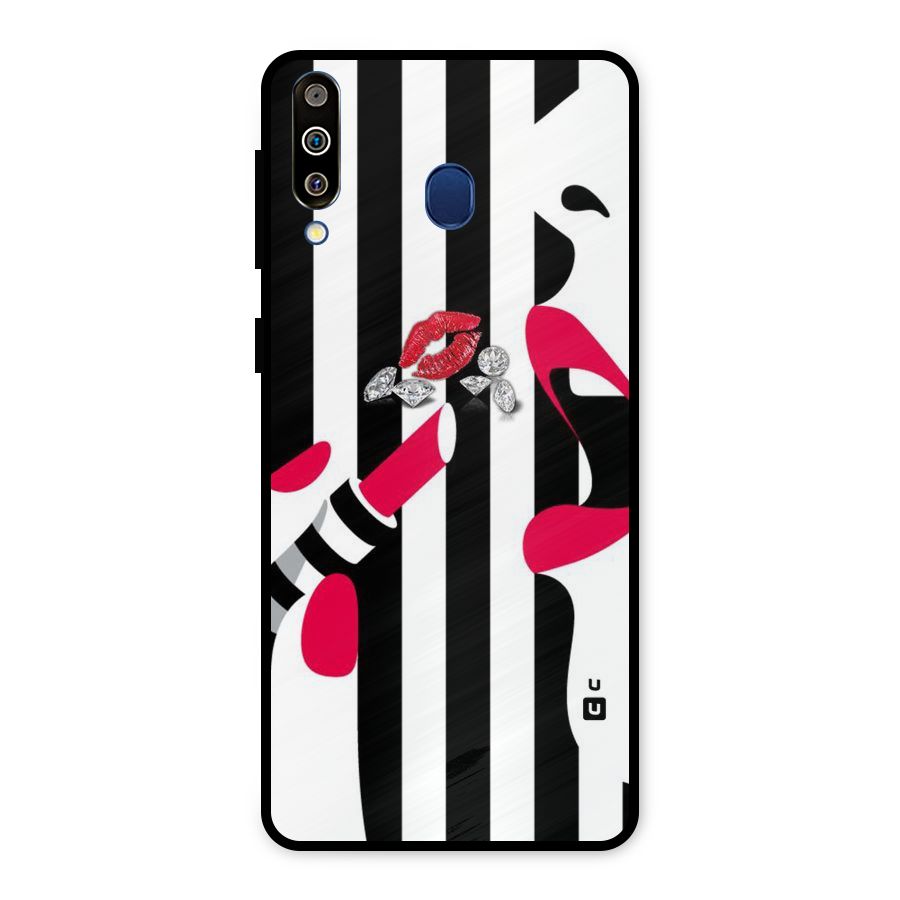 Bold Woman Metal Back Case for Galaxy M30