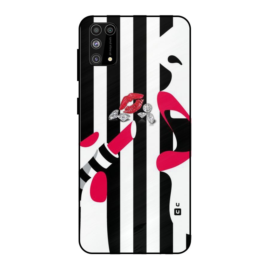 Bold Woman Metal Back Case for Galaxy M31