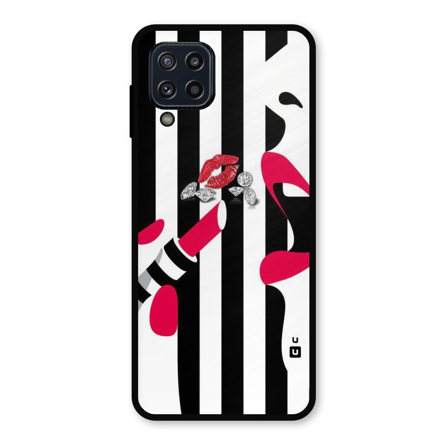 Bold Woman Metal Back Case for Galaxy M32