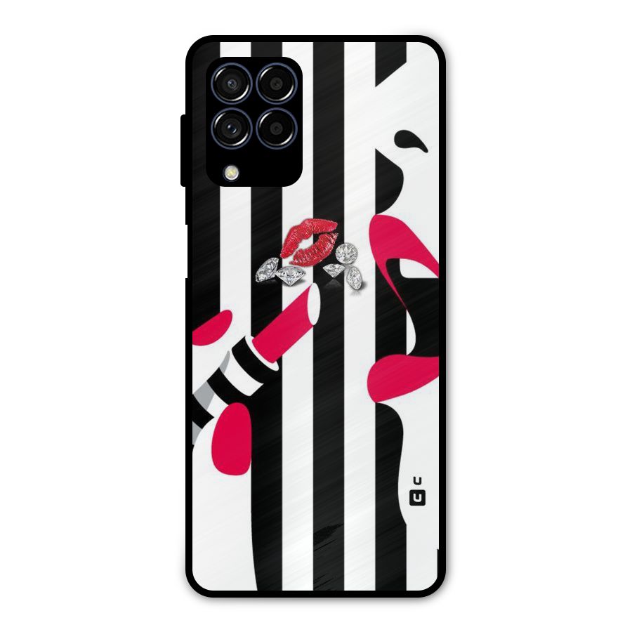 Bold Woman Metal Back Case for Galaxy M53 5G