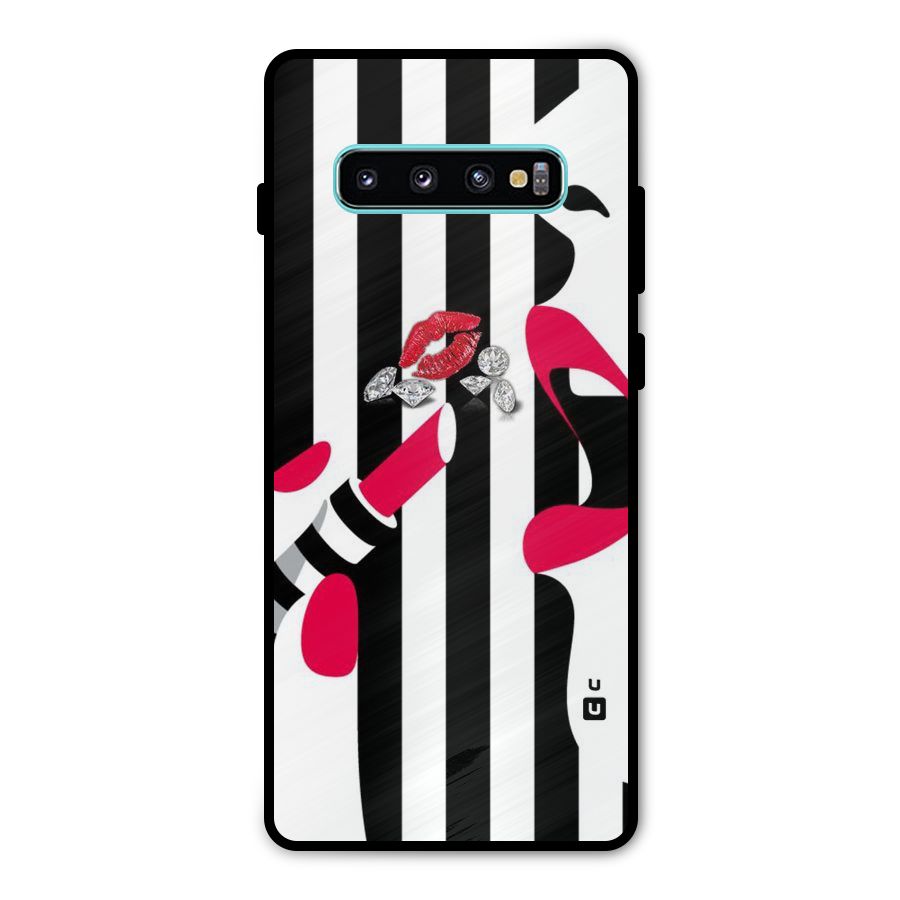 Bold Woman Metal Back Case for Galaxy S10 Plus