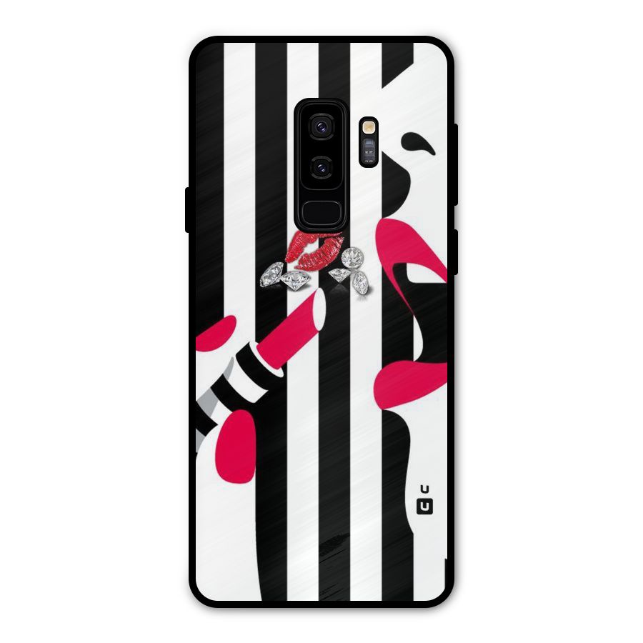 Bold Woman Metal Back Case for Galaxy S9 Plus