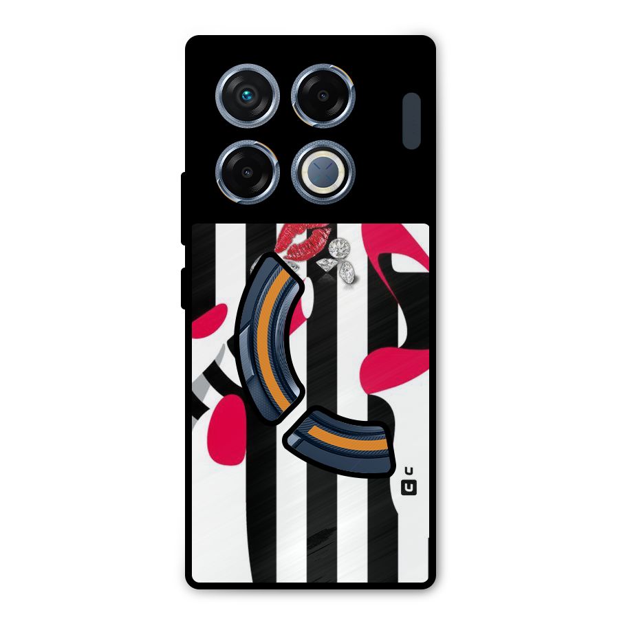 Bold Woman Metal Back Case for Infinix GT 20 Pro