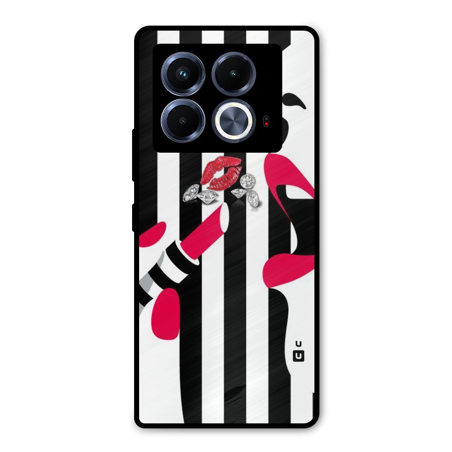 Bold Woman Metal Back Case for Infinix Note 40 5G