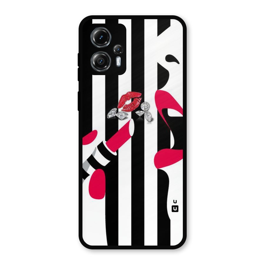 Bold Woman Metal Back Case for Moto G13