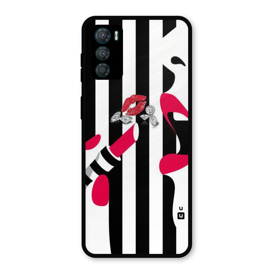 Bold Woman Metal Back Case for Moto G42