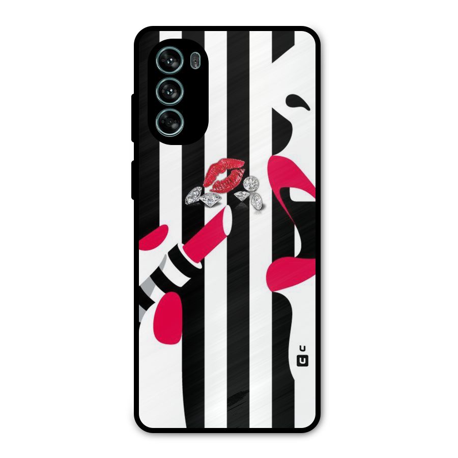Bold Woman Metal Back Case for Moto G62