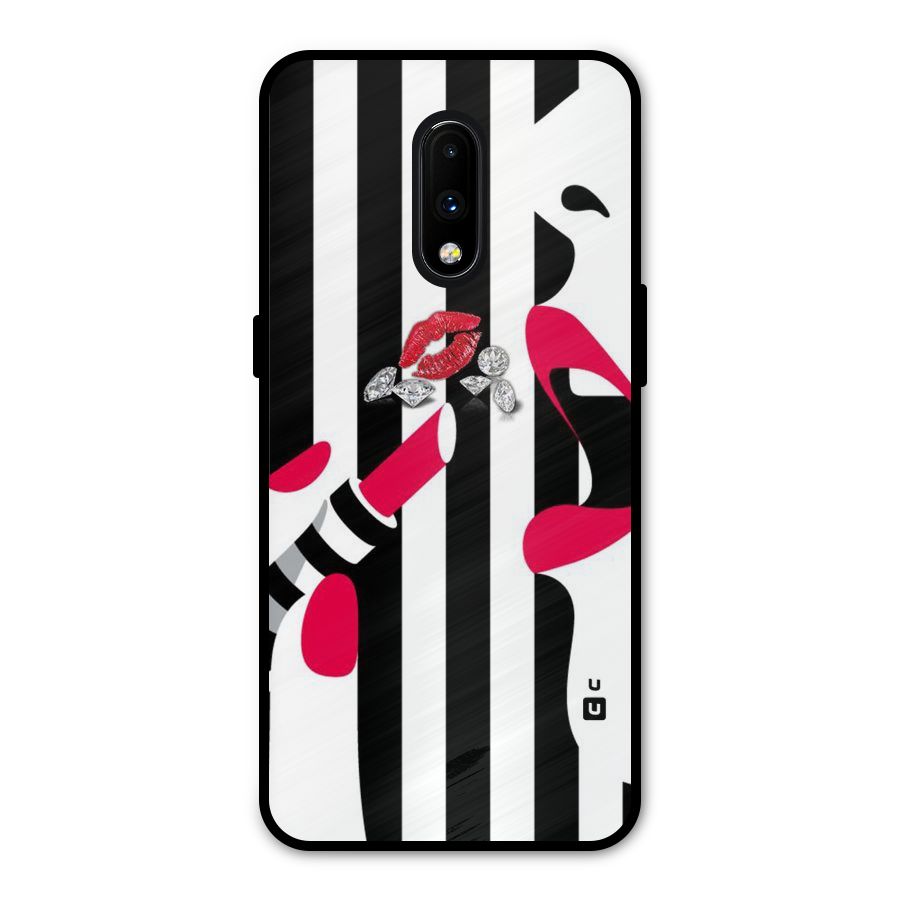Bold Woman Metal Back Case for OnePlus 7