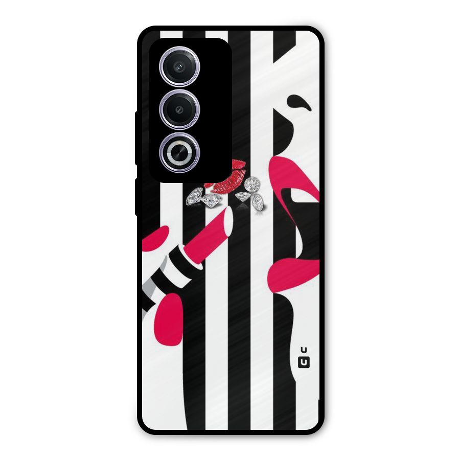 Bold Woman Metal Back Case for Oppo A3 Pro