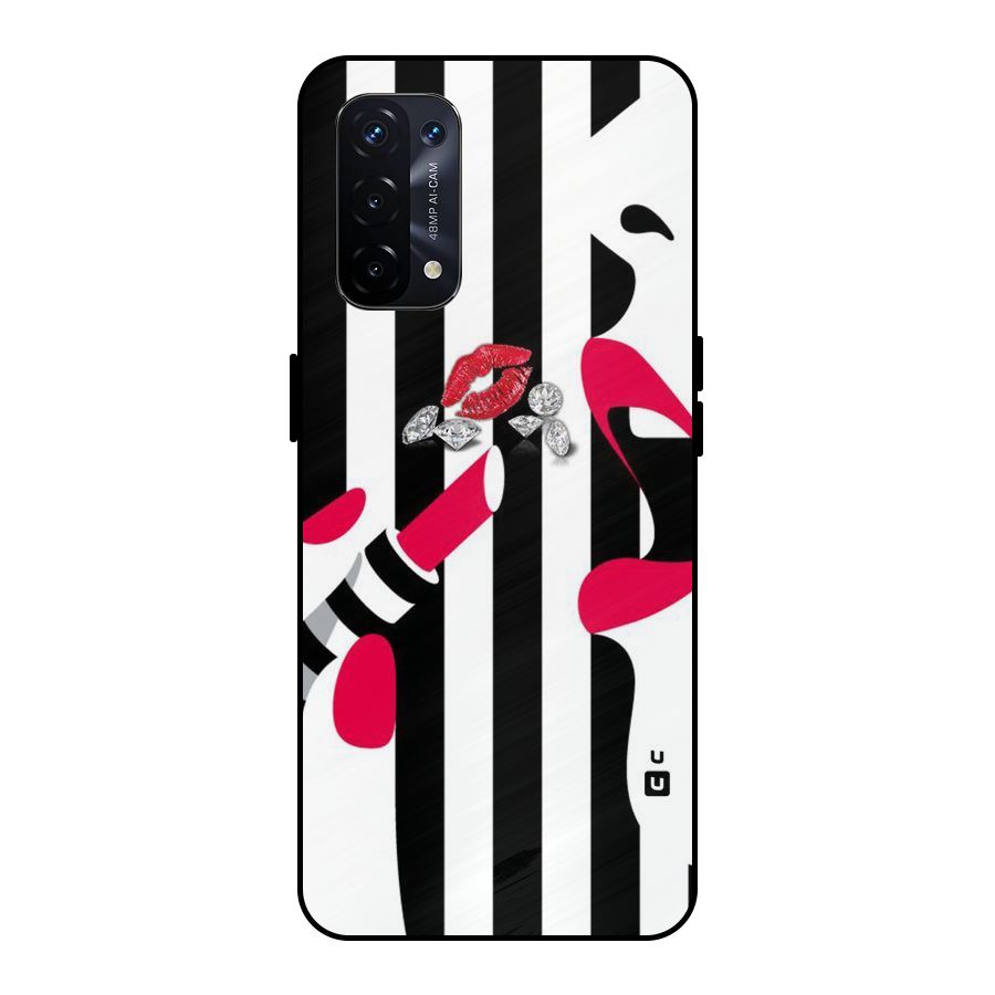 Bold Woman Metal Back Case for Oppo A74 5G