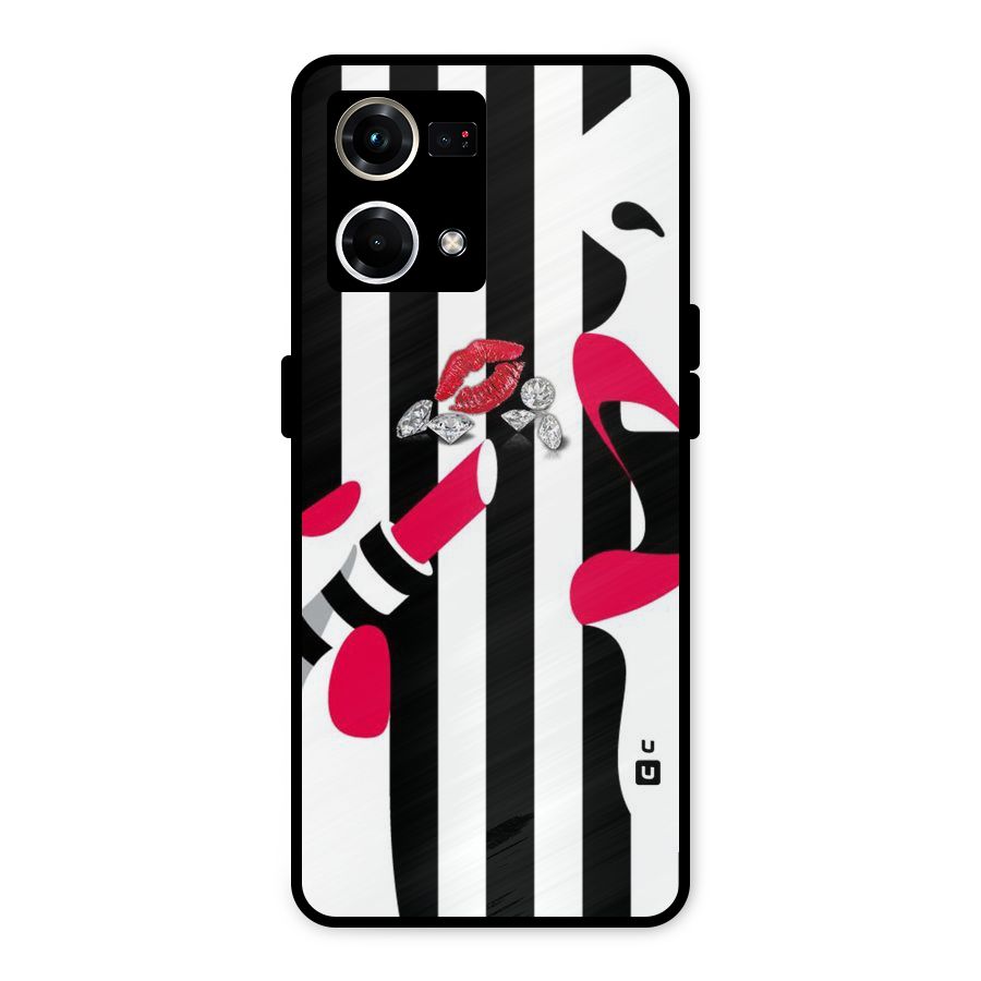 Bold Woman Metal Back Case for Oppo F21s Pro 4G
