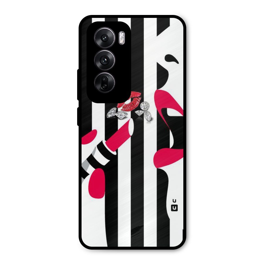 Bold Woman Metal Back Case for Oppo Reno12