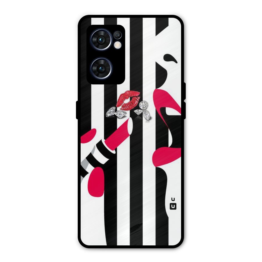 Bold Woman Metal Back Case for Oppo Reno7 5G