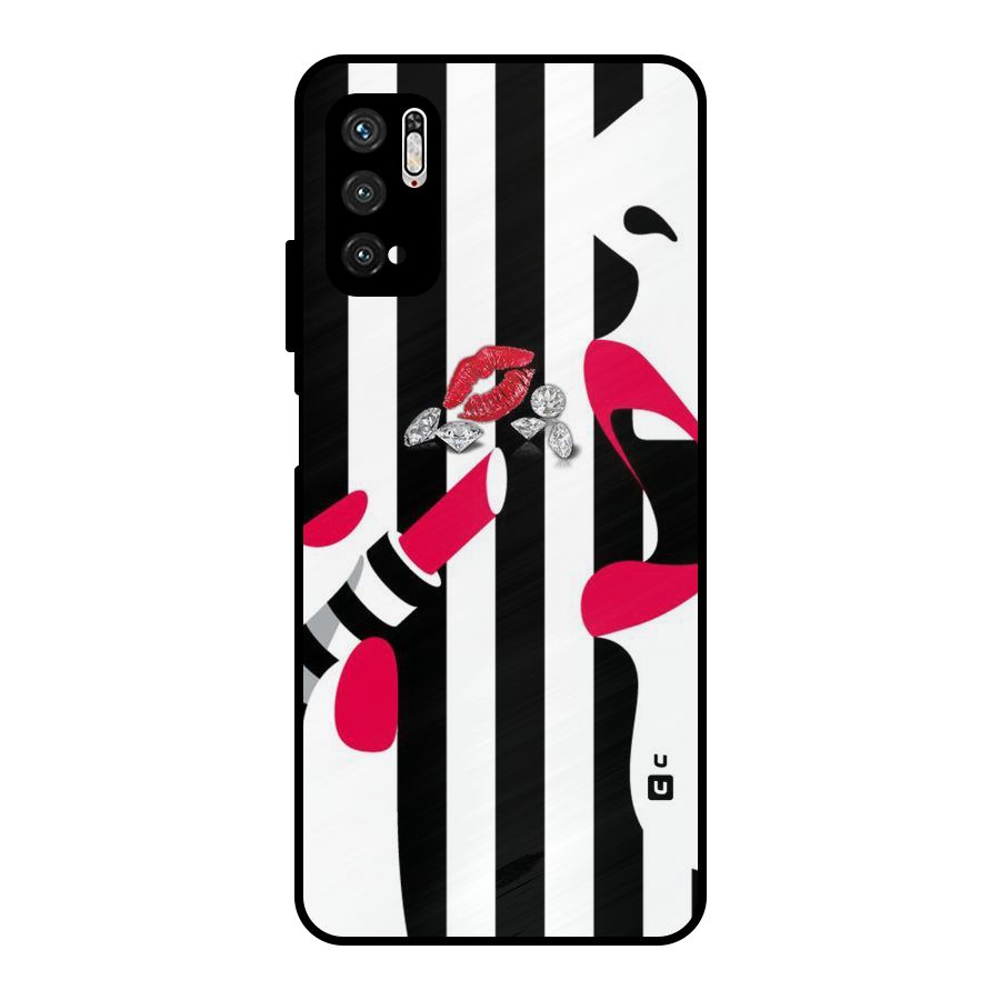 Bold Woman Metal Back Case for Poco M3 Pro 5G