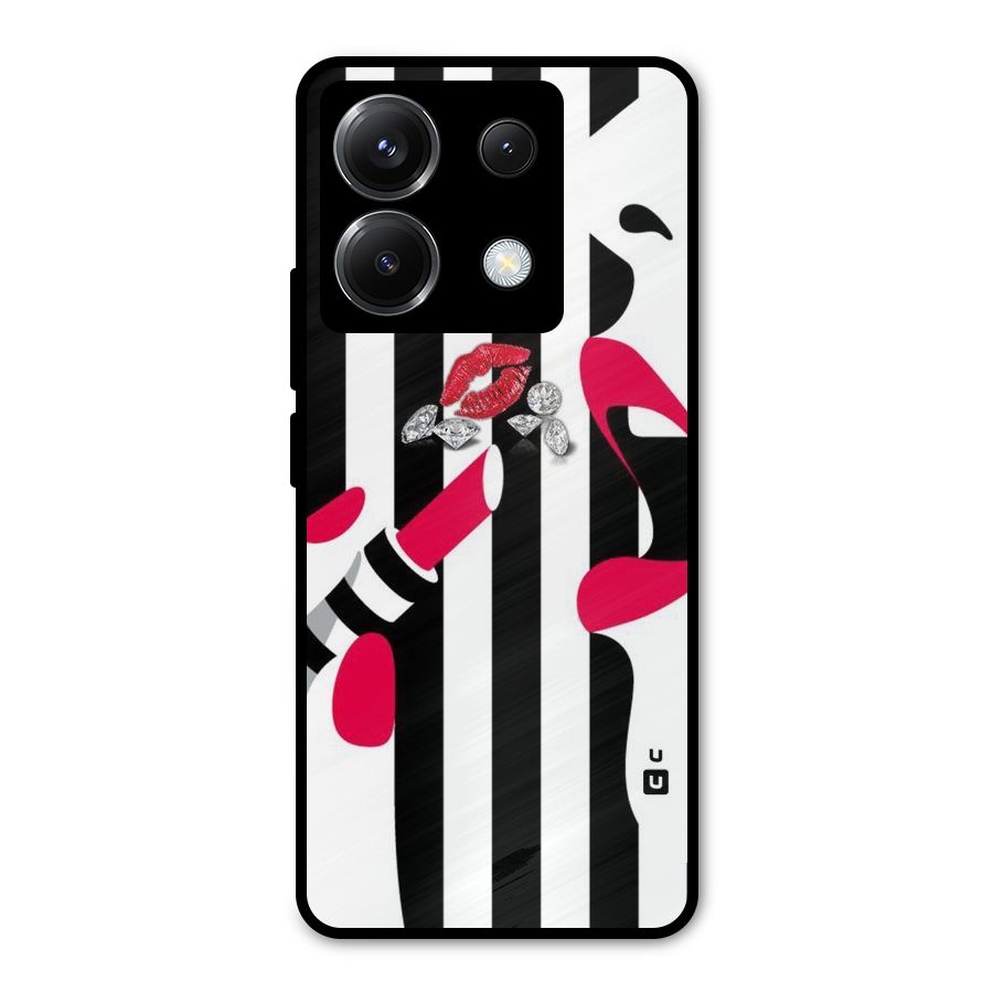 Bold Woman Metal Back Case for Poco X6