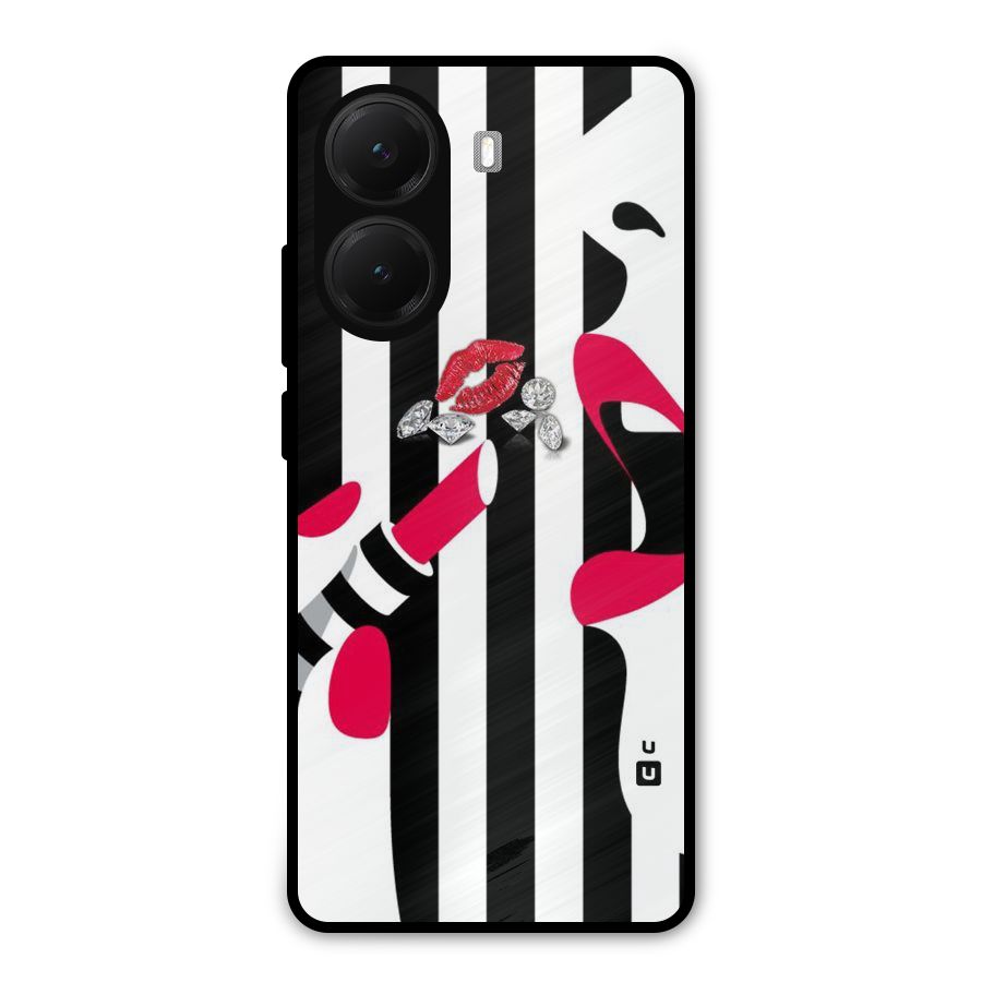 Bold Woman Metal Back Case for Poco X7 Pro