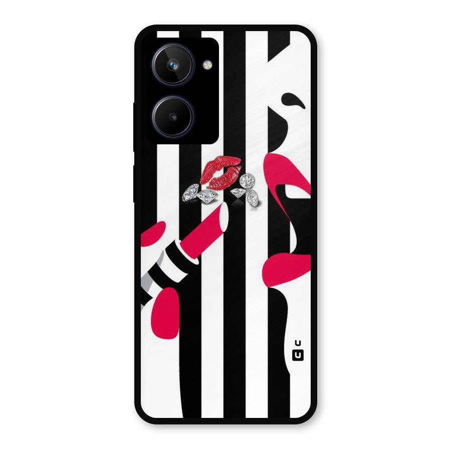 Bold Woman Metal Back Case for Realme 10