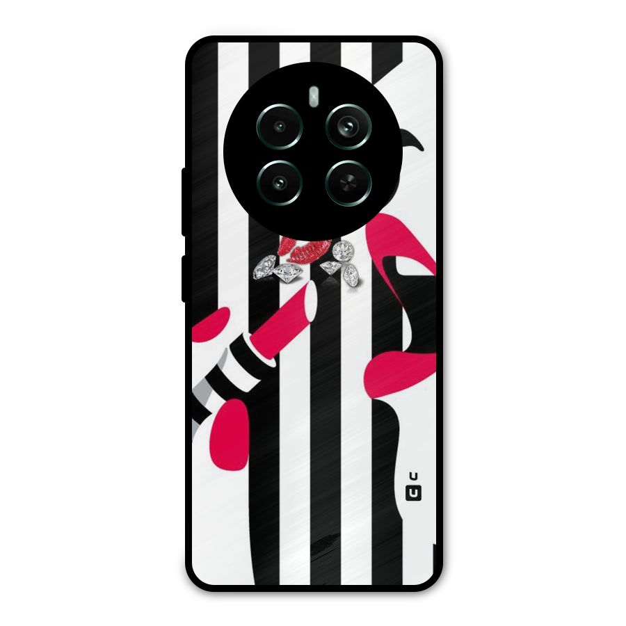 Bold Woman Metal Back Case for Realme 12 Pro Plus