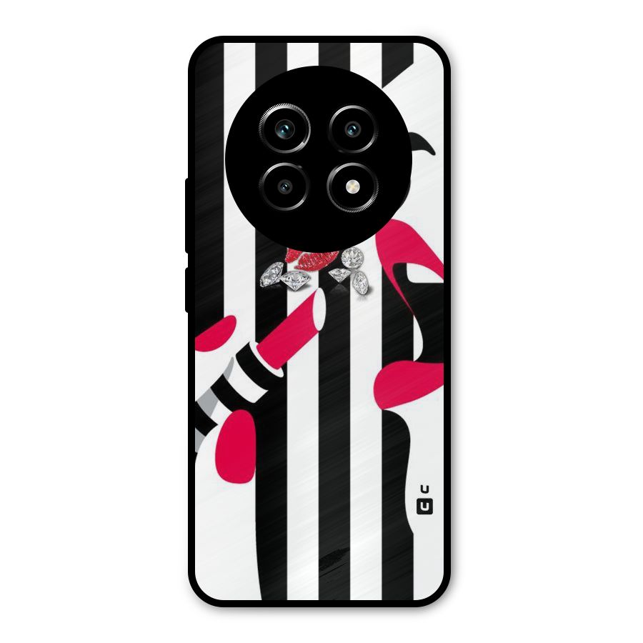 Bold Woman Metal Back Case for Realme 14 Pro Lite