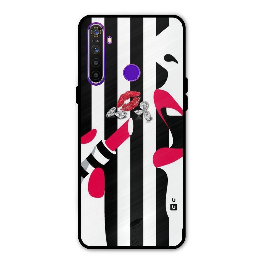 Bold Woman Metal Back Case for Realme Narzo 10
