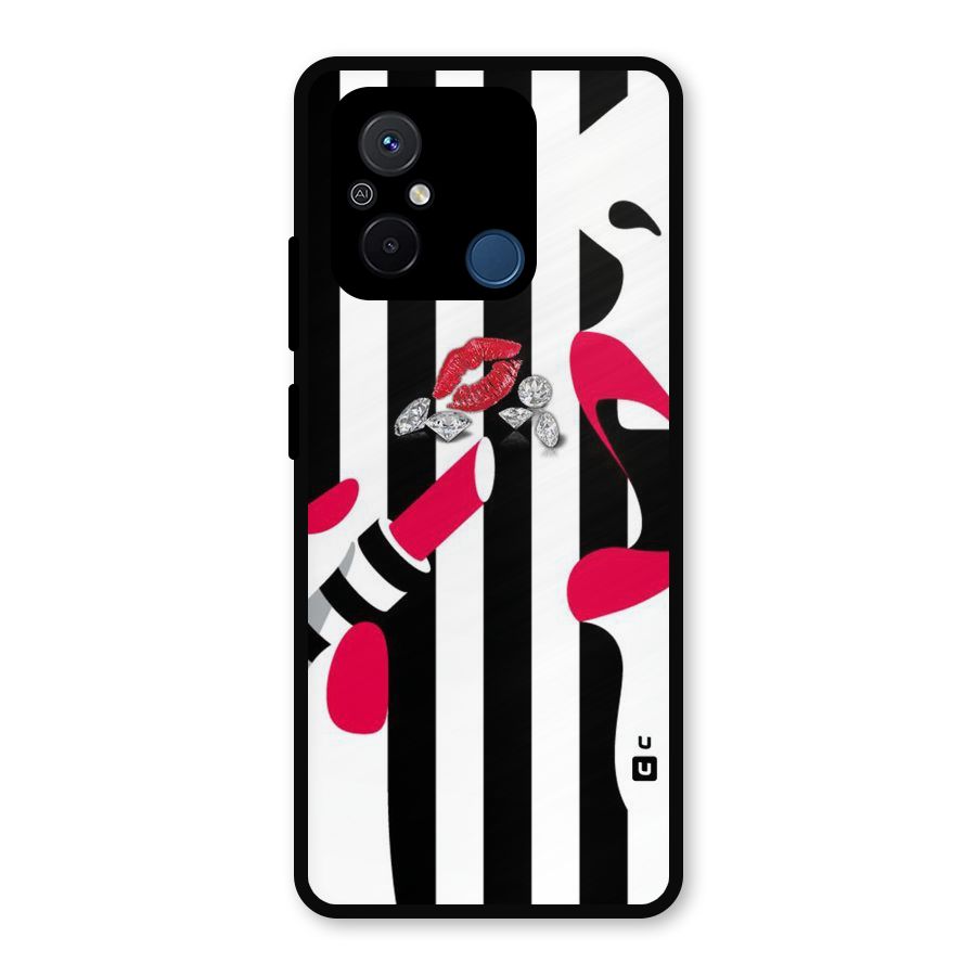Bold Woman Metal Back Case for Redmi 12C