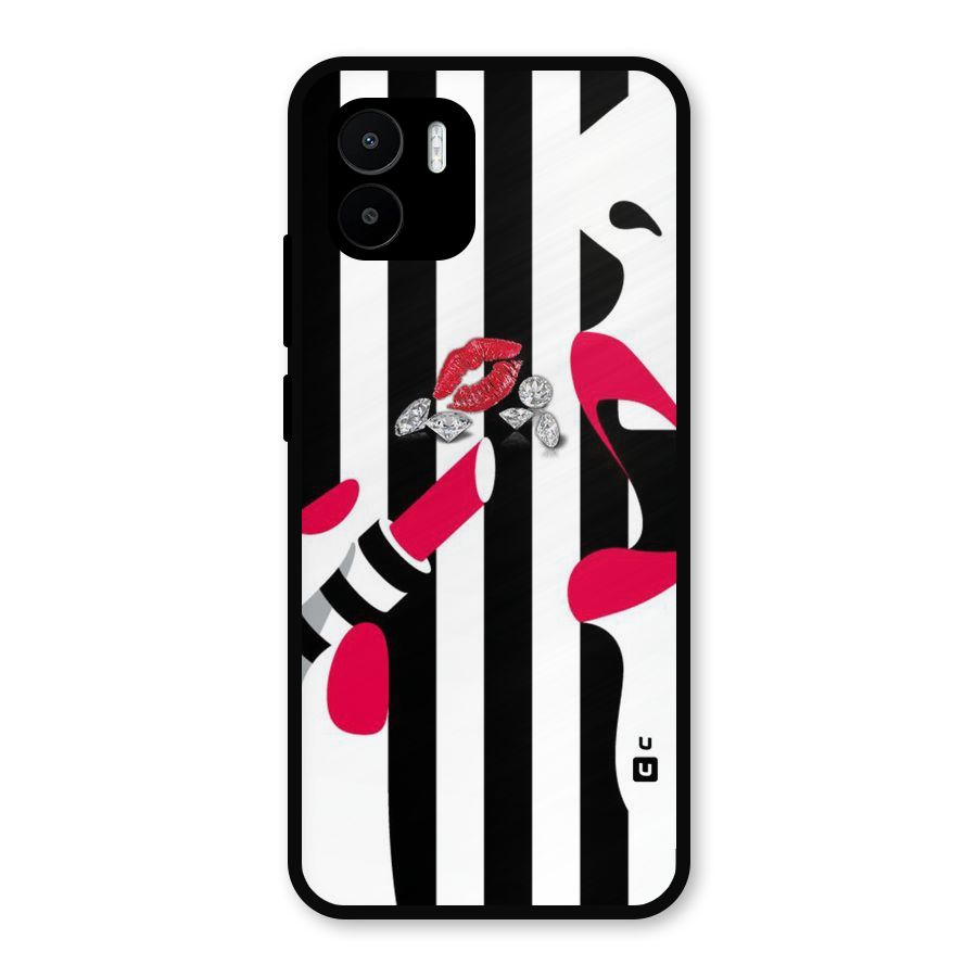 Bold Woman Metal Back Case for Redmi A1