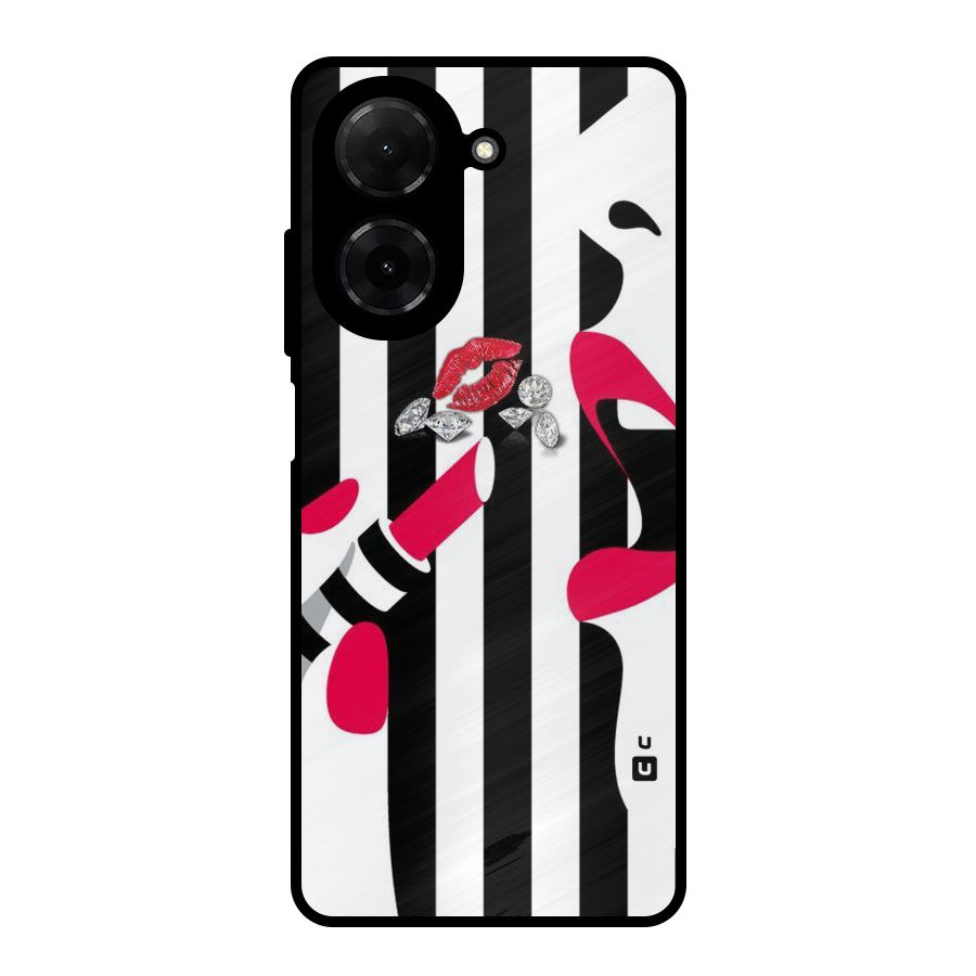 Bold Woman Metal Back Case for Redmi A5 4G