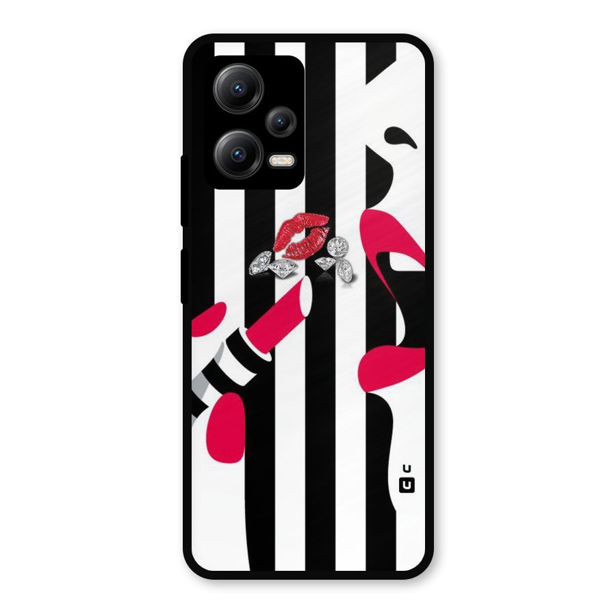 Bold Woman Metal Back Case for Redmi Note 12 5G