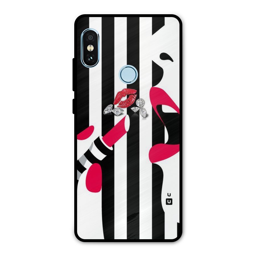 Bold Woman Metal Back Case for Redmi Note 5 Pro
