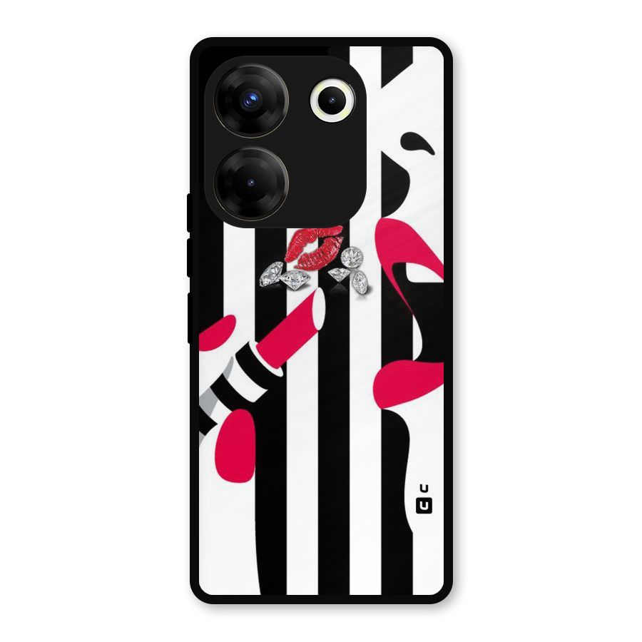 Bold Woman Metal Back Case for Tecno Camon 20
