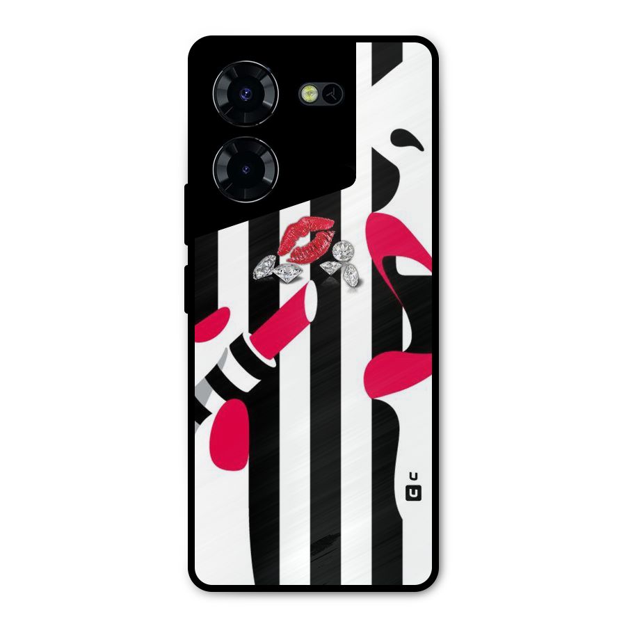 Bold Woman Metal Back Case for Tecno Pova 5 Pro 5G