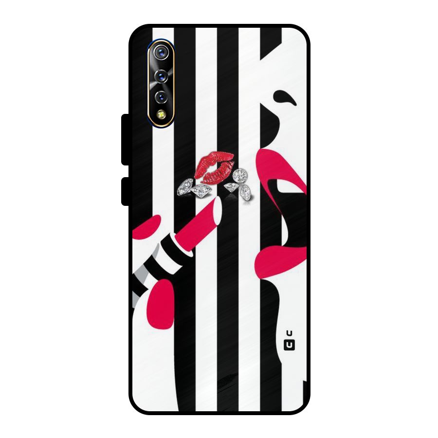 Bold Woman Metal Back Case for Vivo S1