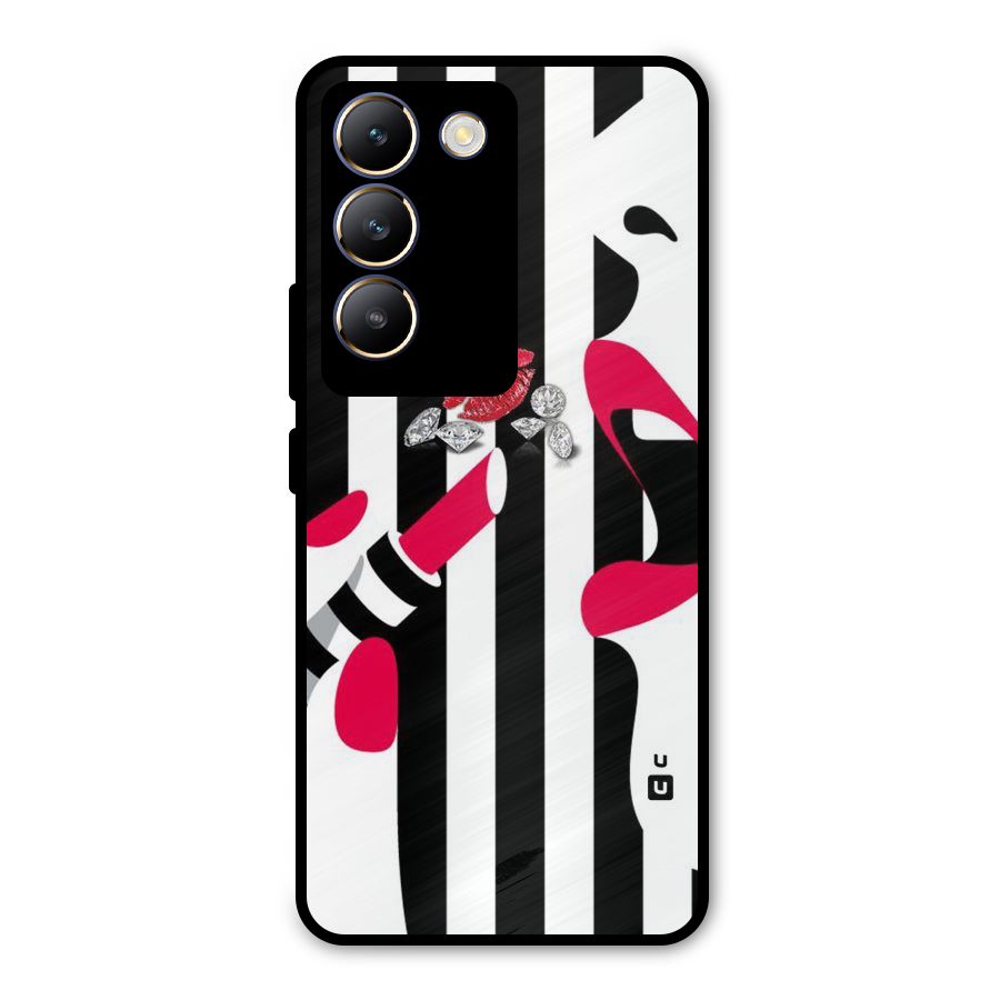 Bold Woman Metal Back Case for Vivo T3 5G